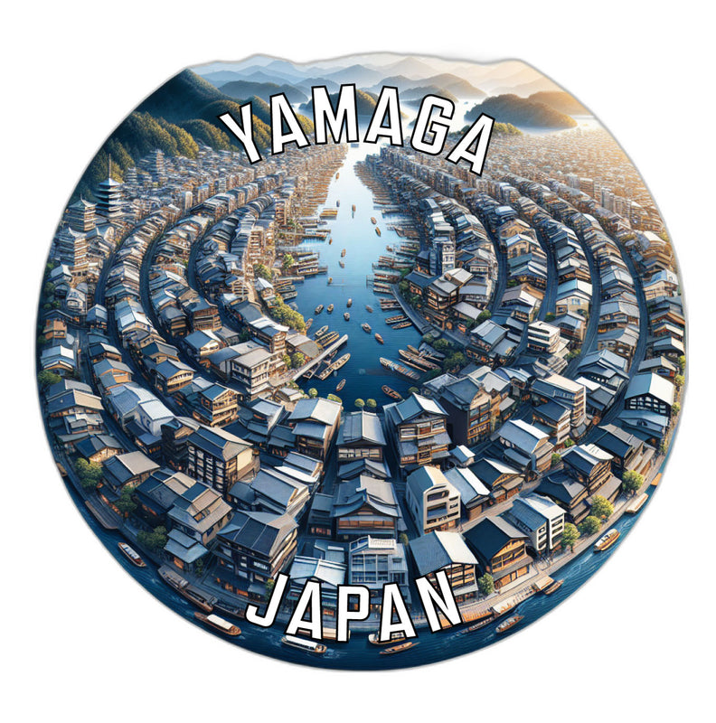 Yamaga Japan Souvenir Die Cut Flat Magnet 2-Inch