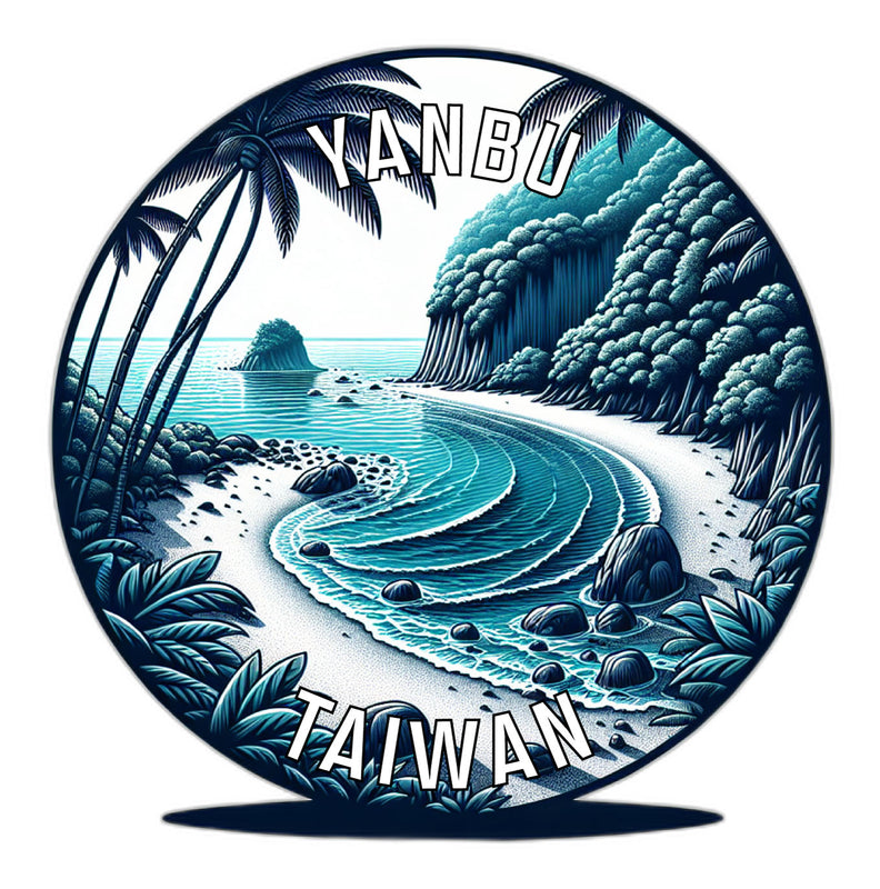 Yanbu Taiwan Souvenir Die Cut Flat Magnet 2-Inch