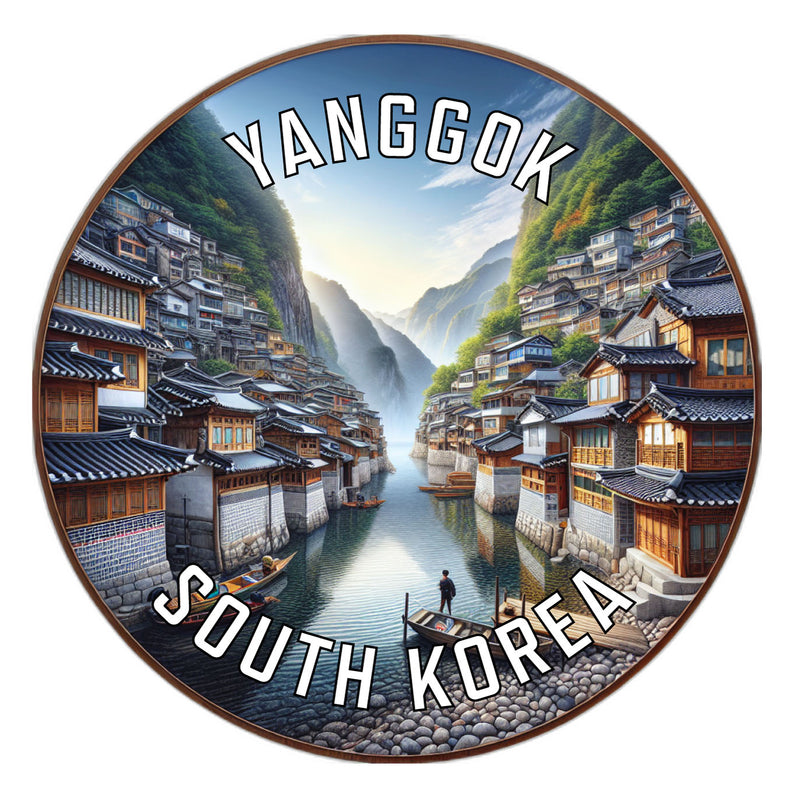 Yanggok Korea South Souvenir Die Cut Flat Magnet 3-Inch