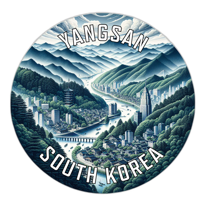 Yangsan Korea South Souvenir Die Cut Flat Magnet 6-Inch