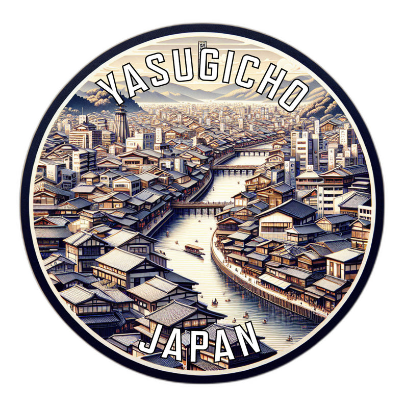 Yasugicho Japan Souvenir Die Cut Flat Magnet 6-Inch