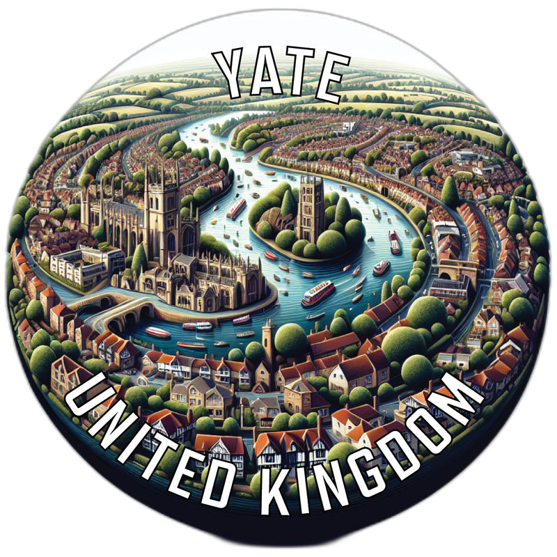 Yate United Kingdom Souvenir Die Cut Flat Magnet 6-Inch
