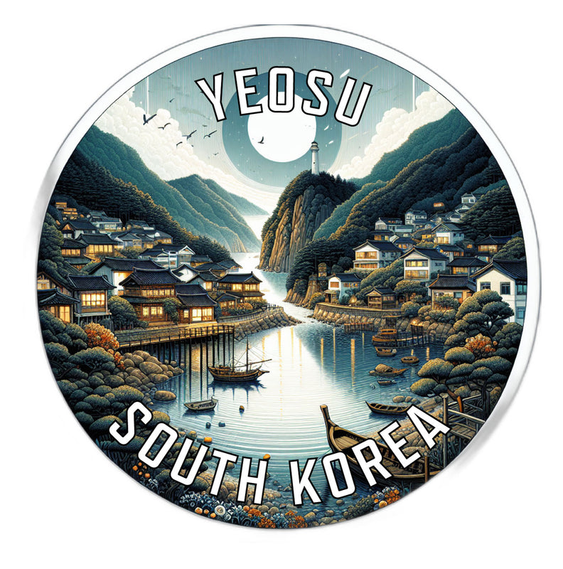 Yeosu Korea South Souvenir Die Cut Flat Magnet 2-Inch
