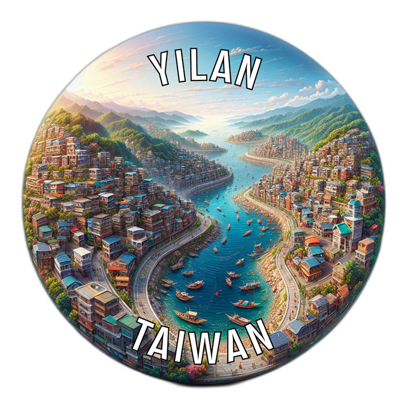 Yilan Taiwan Souvenir Die Cut Flat Magnet 6-Inch