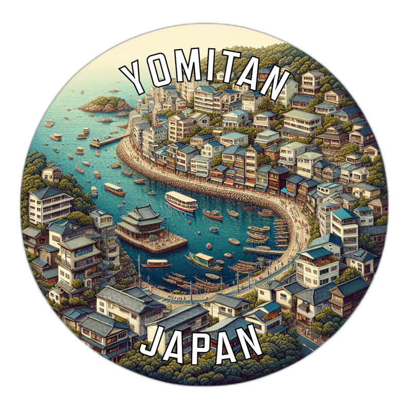 Yomitan Japan Souvenir Die Cut Flat Magnet 2-Inch