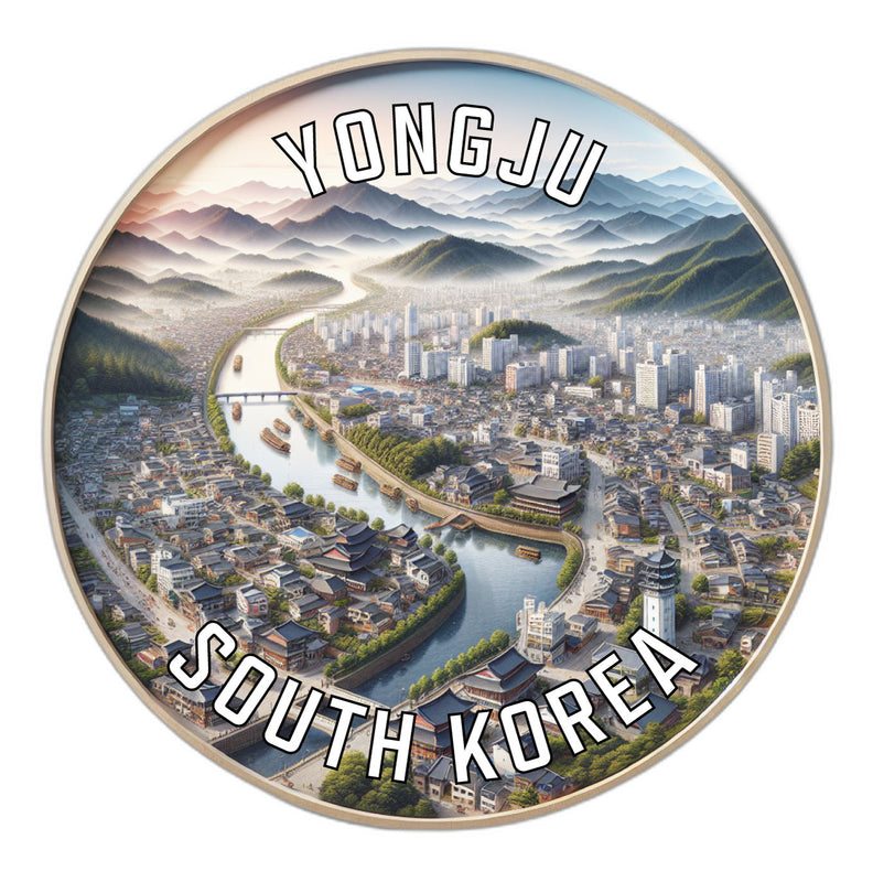 Yongju Korea South Souvenir Die Cut Flat Magnet 6-Inch