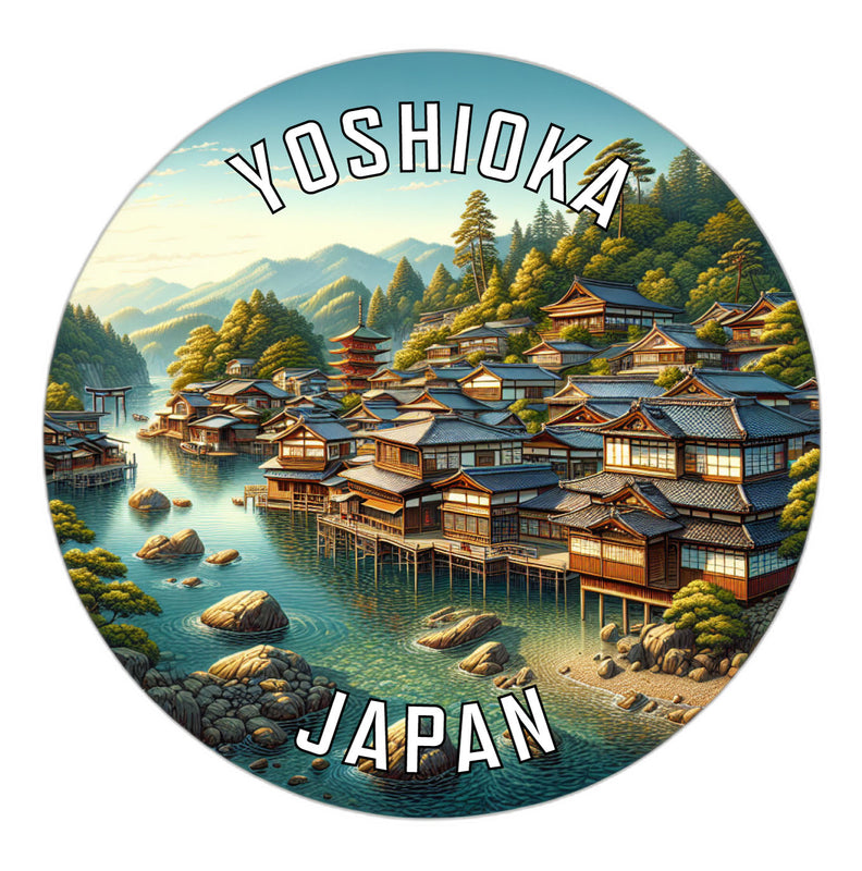 Yoshioka Japan Souvenir Die Cut Flat Magnet 2-Inch