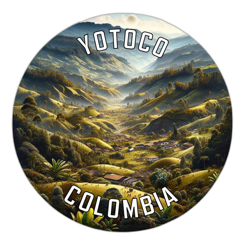 Yotoco Colombia Souvenir Die Cut Flat Magnet 2-Inch