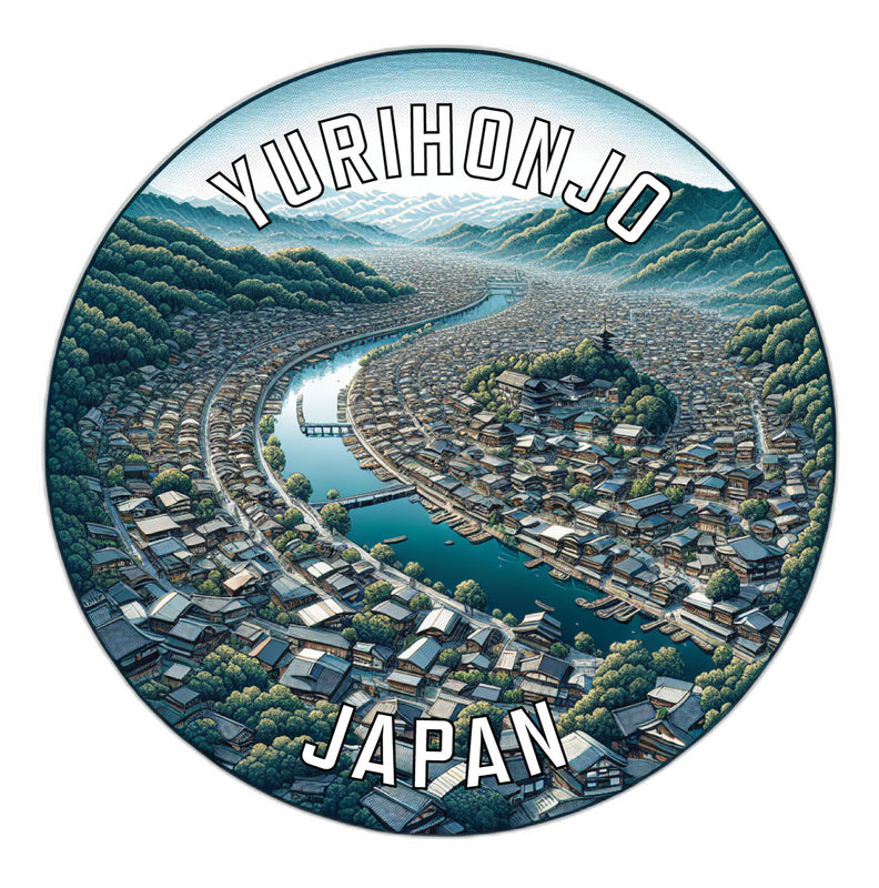 Yurihonjo Japan Souvenir Die Cut Flat Magnet 6-Inch