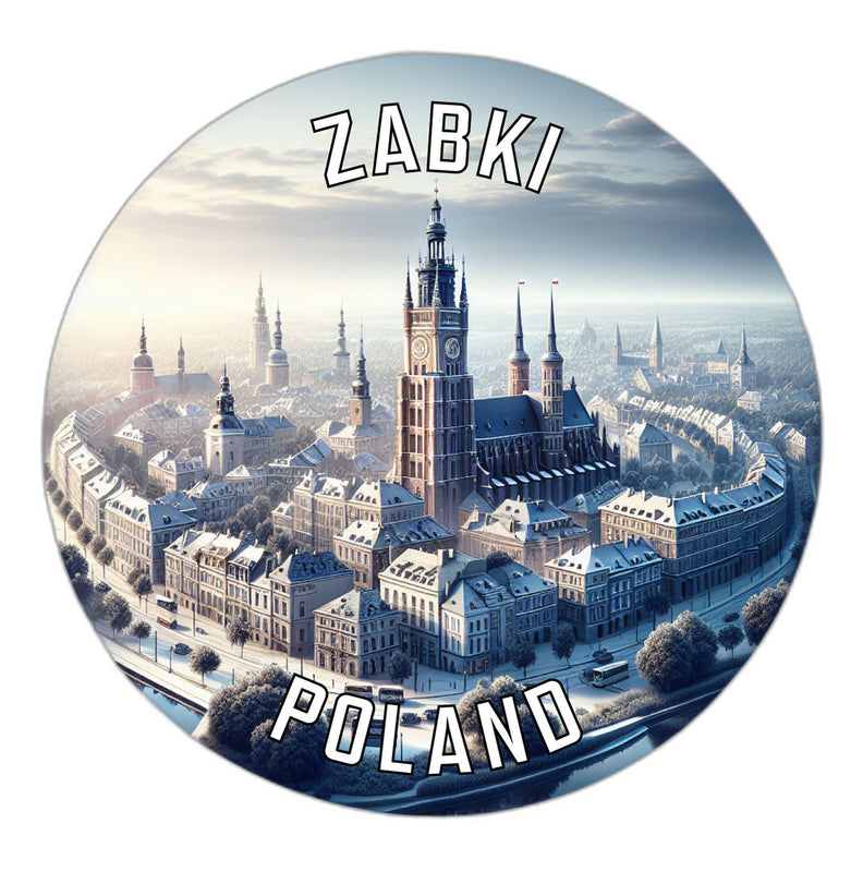 Zabki Poland Souvenir Die Cut Flat Magnet 2-Inch