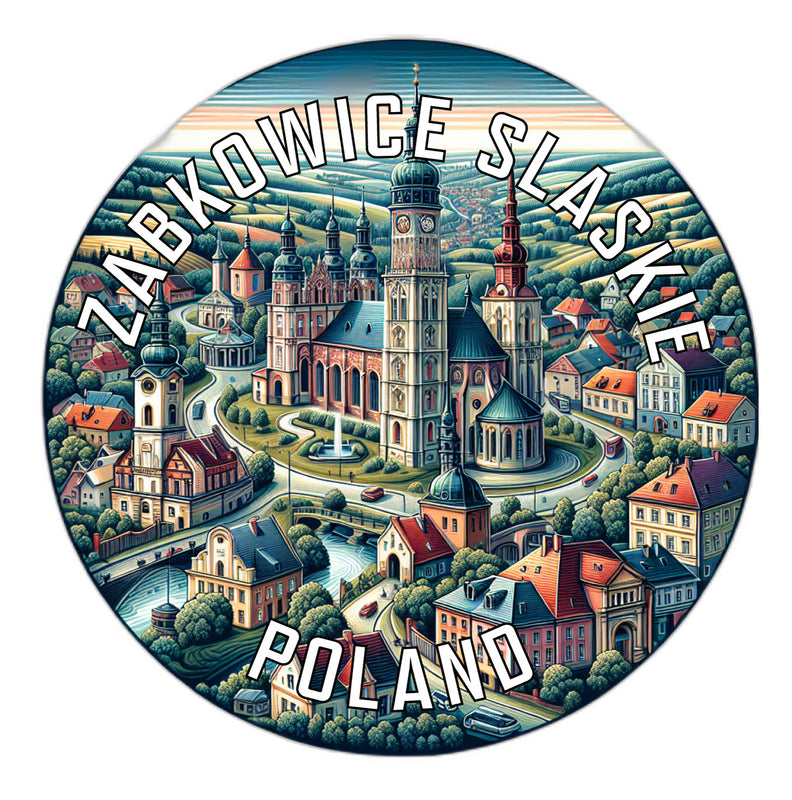 Zabkowice Slaskie Poland Souvenir Die Cut Flat Magnet 3-Inch