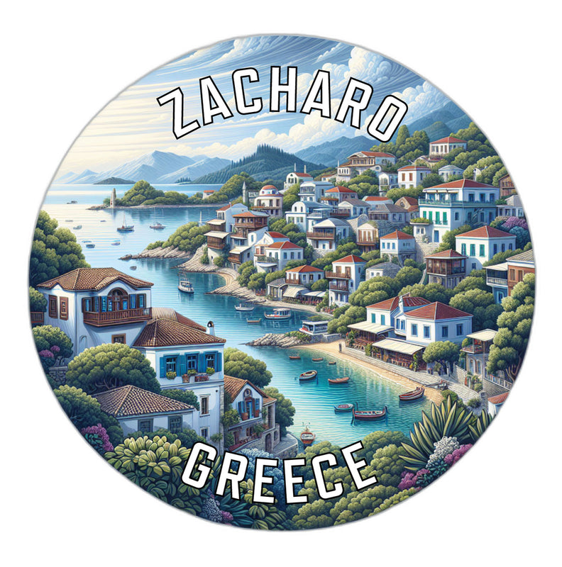 Zacharo Greece Souvenir Die Cut Flat Magnet 4-Inch