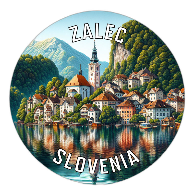 Zalec Slovenia Souvenir Die Cut Flat Magnet 6-Inch
