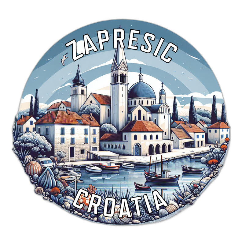 Zapresic Croatia Souvenir Die Cut Flat Magnet 2-Inch