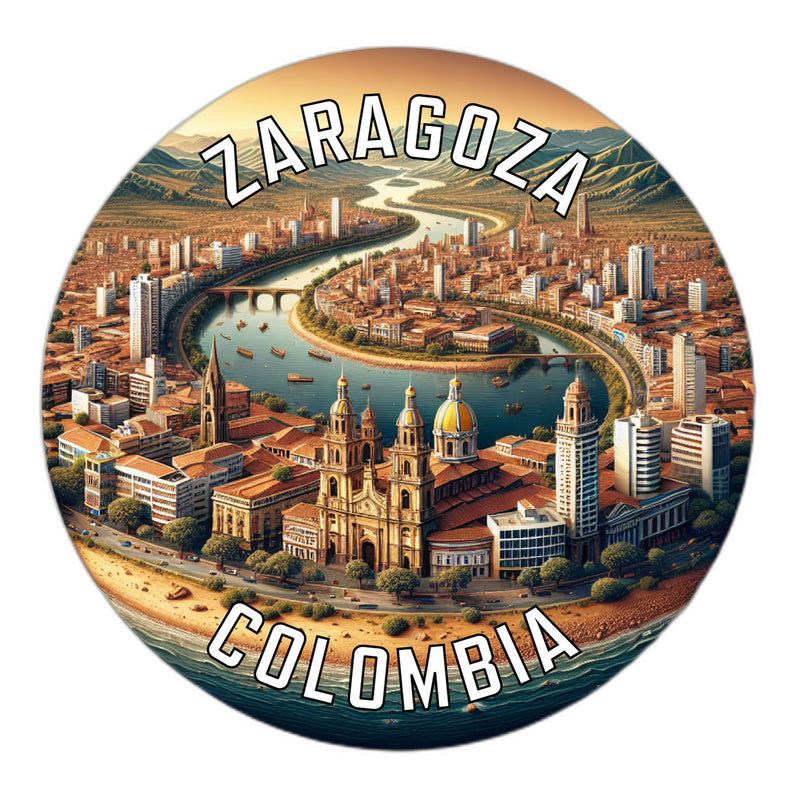 Zaragoza Colombia Souvenir Die Cut Flat Magnet 2-Inch