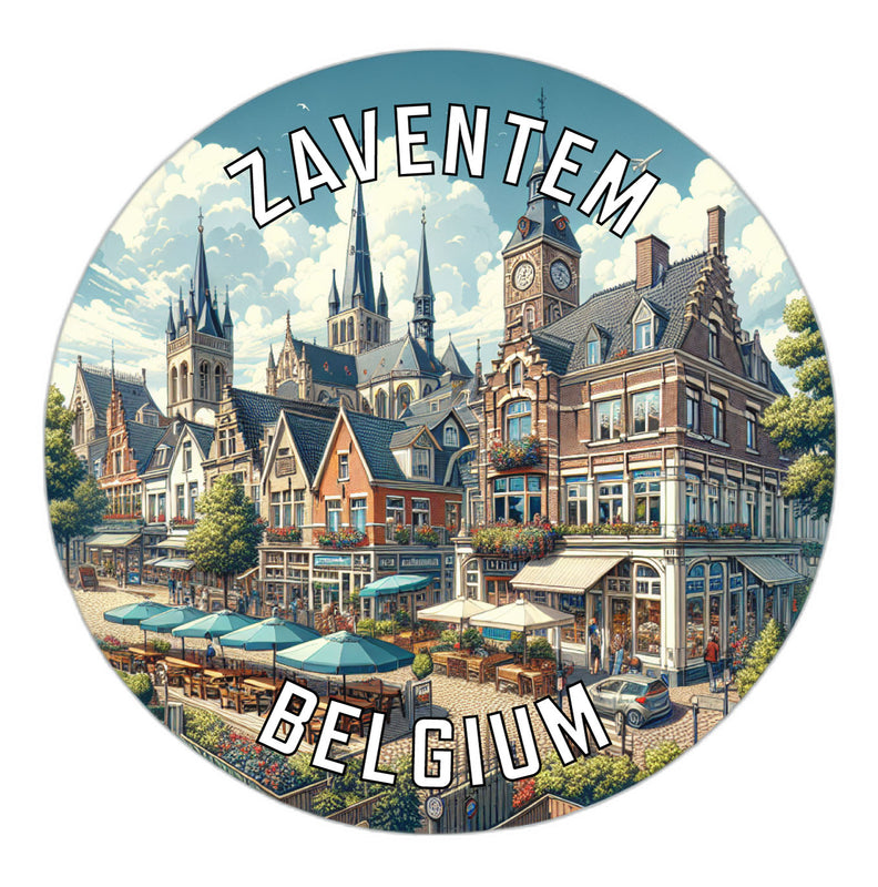 Zaventem Belgium Souvenir Die Cut Flat Magnet 2-Inch