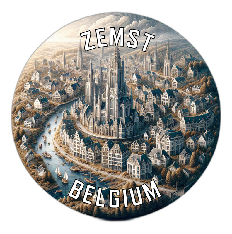 Zemst Belgium Souvenir Die Cut Flat Magnet 2-Inch