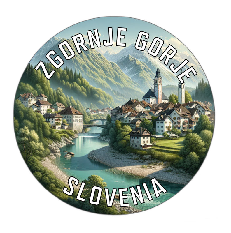 Zgornje Gorje Slovenia Souvenir Die Cut Flat Magnet 2-Inch