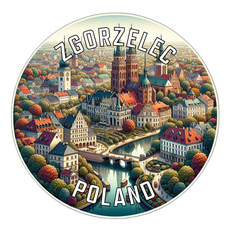 Zgorzelec Poland Souvenir Die Cut Flat Magnet 2-Inch