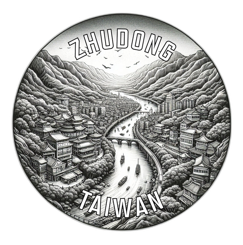 Zhudong Taiwan Souvenir Vinyl Decal Sticker 6-Inch