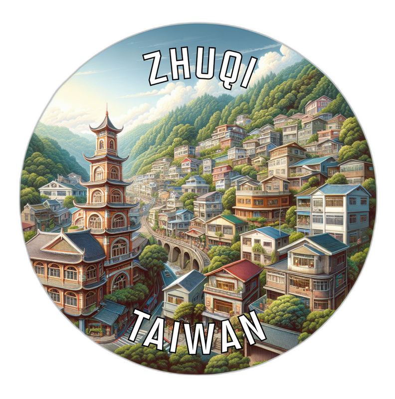 Zhuqi Taiwan Souvenir Die Cut Flat Magnet 2-Inch