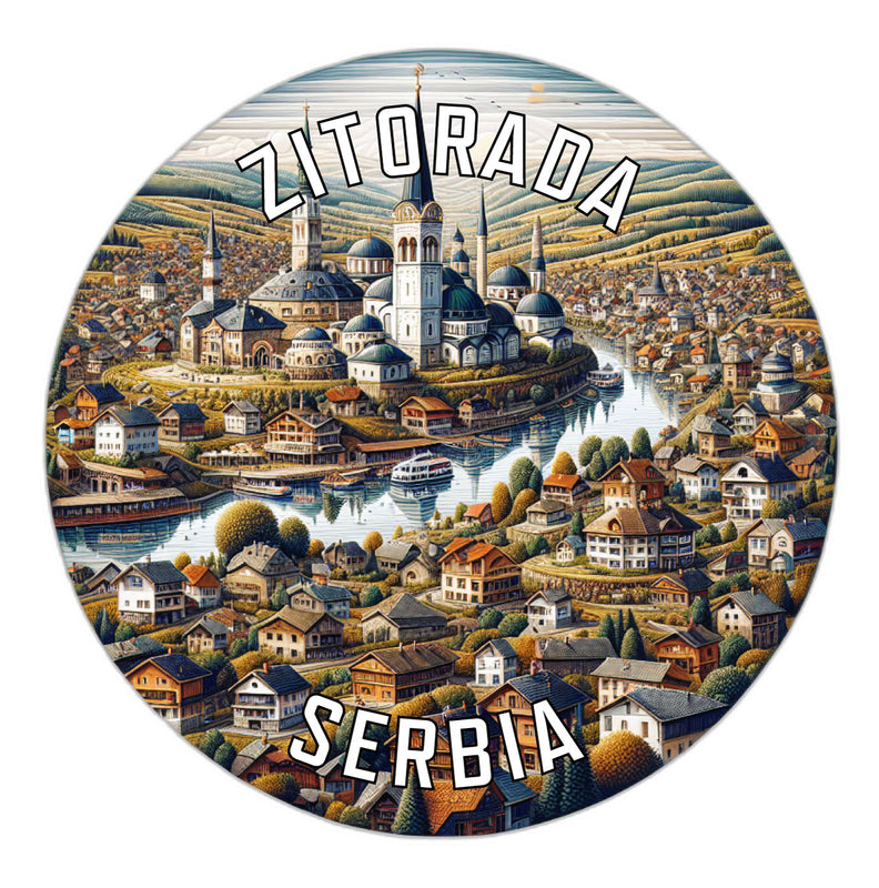 Zitorada Serbia Souvenir Die Cut Flat Magnet 6-Inch