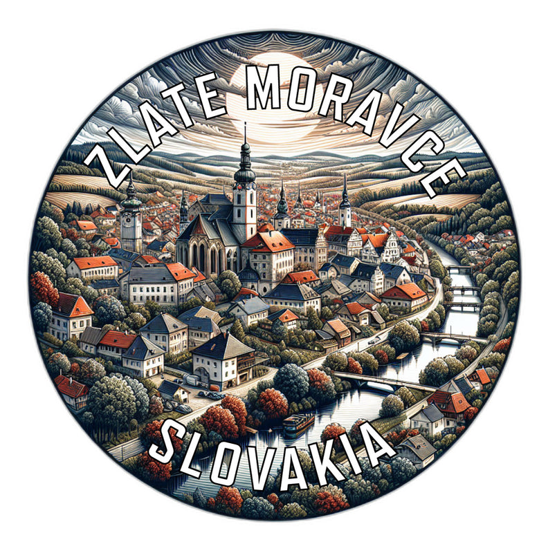 Zlate Moravce Slovakia Souvenir Die Cut Flat Magnet 2-Inch