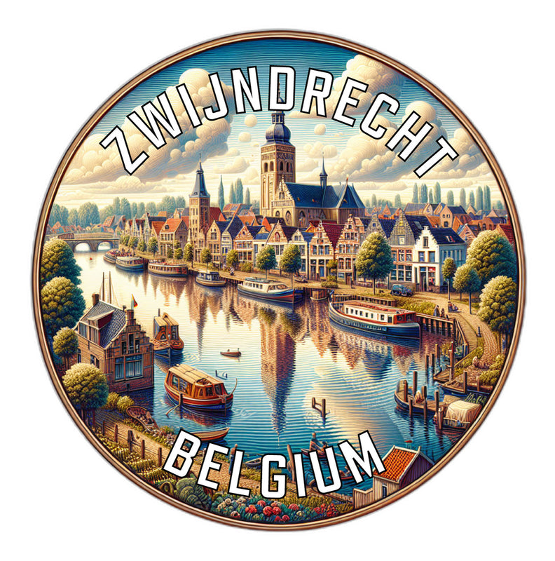 Zwijndrecht Belgium Souvenir Die Cut Flat Magnet 3-Inch