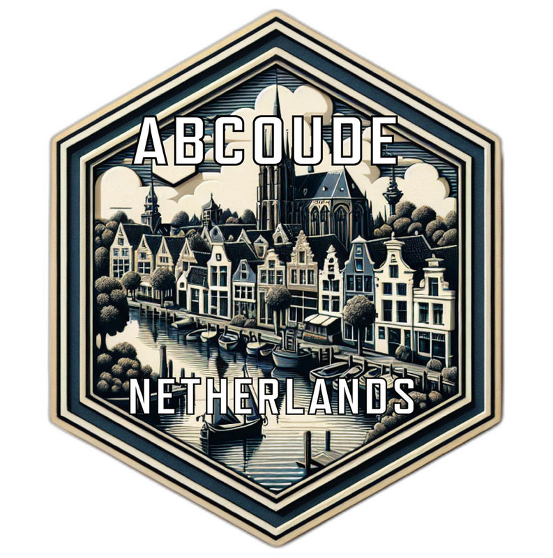 Abcoude Netherlands Travel Destination Souvenir Vinyl Decal Sticker 2-Inch