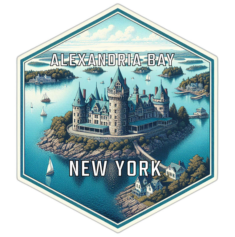 Alexandria Bay New York Travel Destination Souvenir Vinyl Decal Sticker 6-Inch