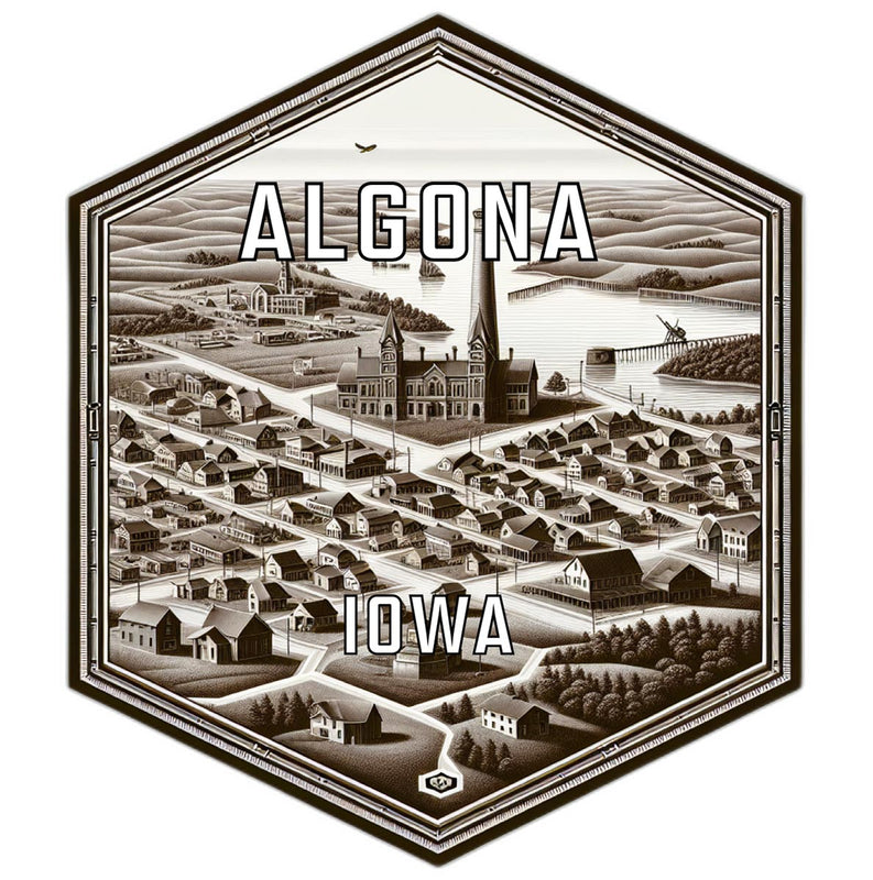 Algona Iowa Travel Destination Souvenir Vinyl Decal Sticker 6-Inch