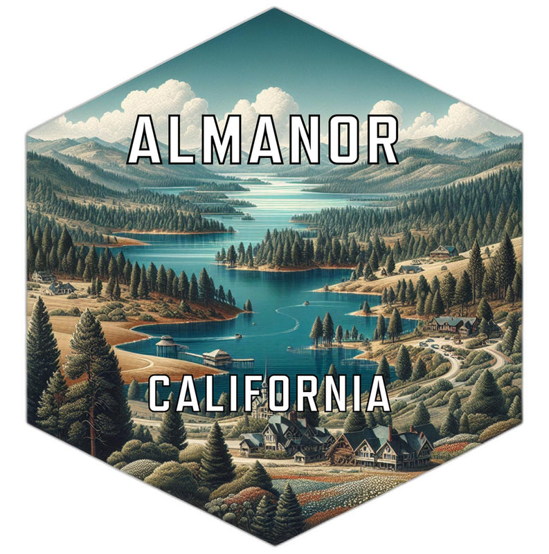 Almanor California Travel Destination Souvenir Vinyl Decal Sticker 4-Inch
