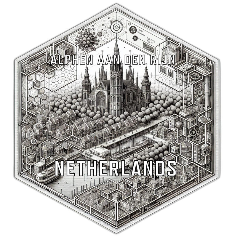 Alphen Aan Den Rijn Netherlands Travel Destination Souvenir Vinyl Decal Sticker 2-Inch
