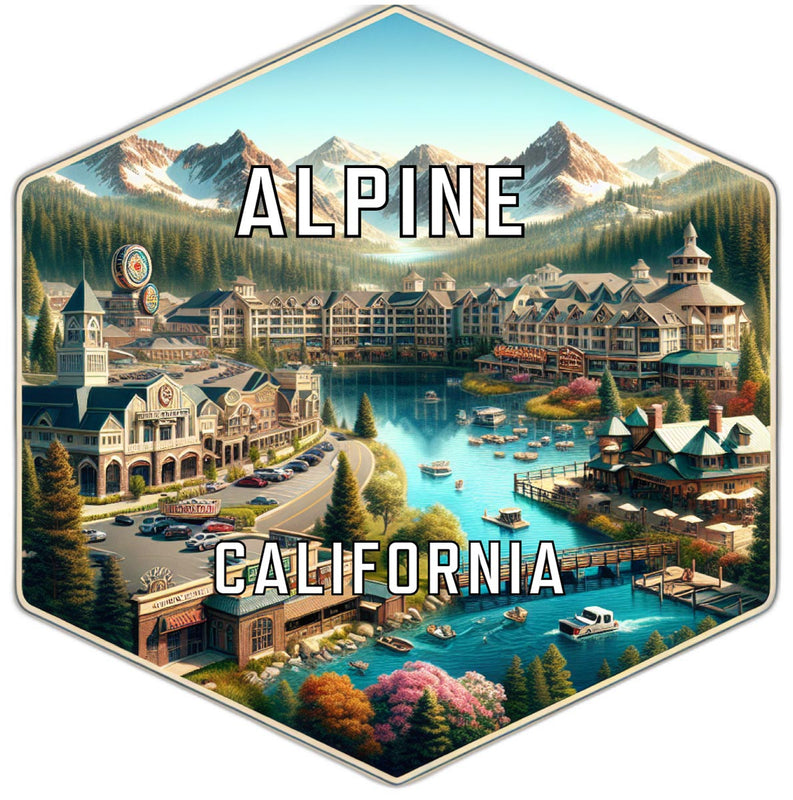 Alpine California Travel Destination Souvenir Vinyl Decal Sticker 2-Inch