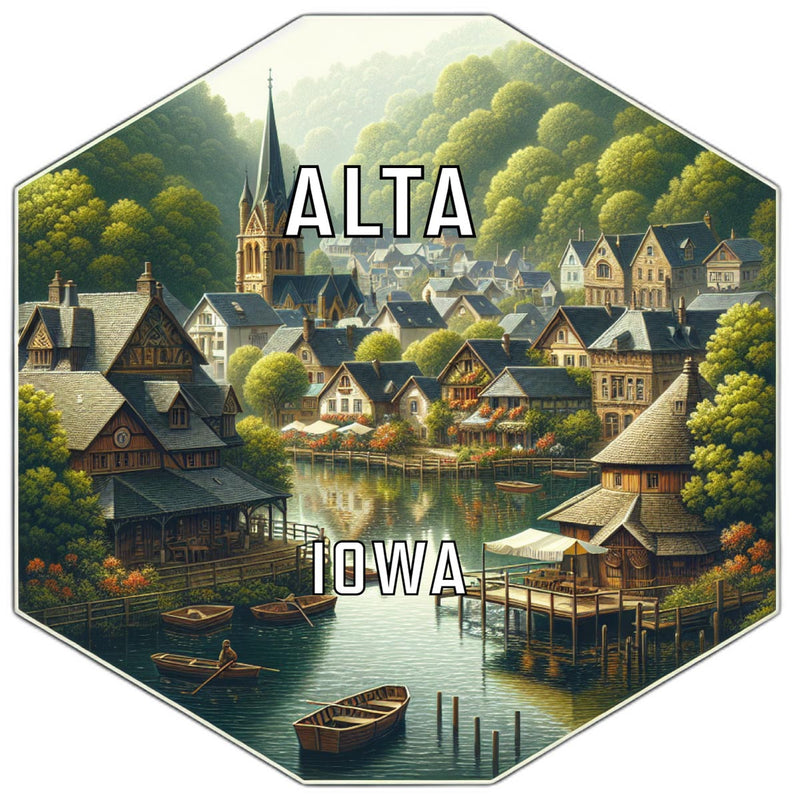 Alta Iowa Travel Destination Souvenir Vinyl Decal Sticker 6-Inch