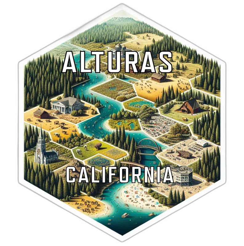 Alturas California Travel Destination Souvenir Vinyl Decal Sticker 2-Inch
