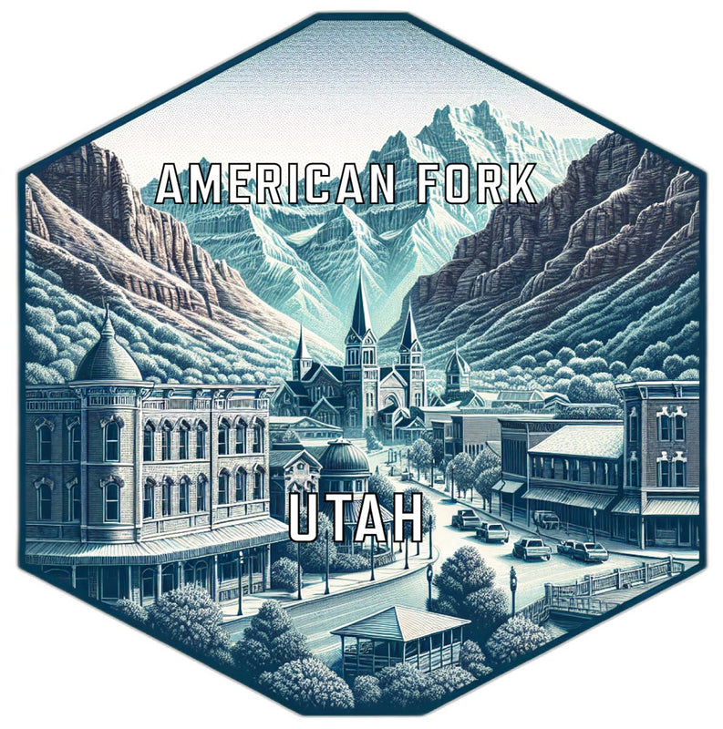American Fork Utah Travel Destination Souvenir Vinyl Decal Sticker 2-Inch