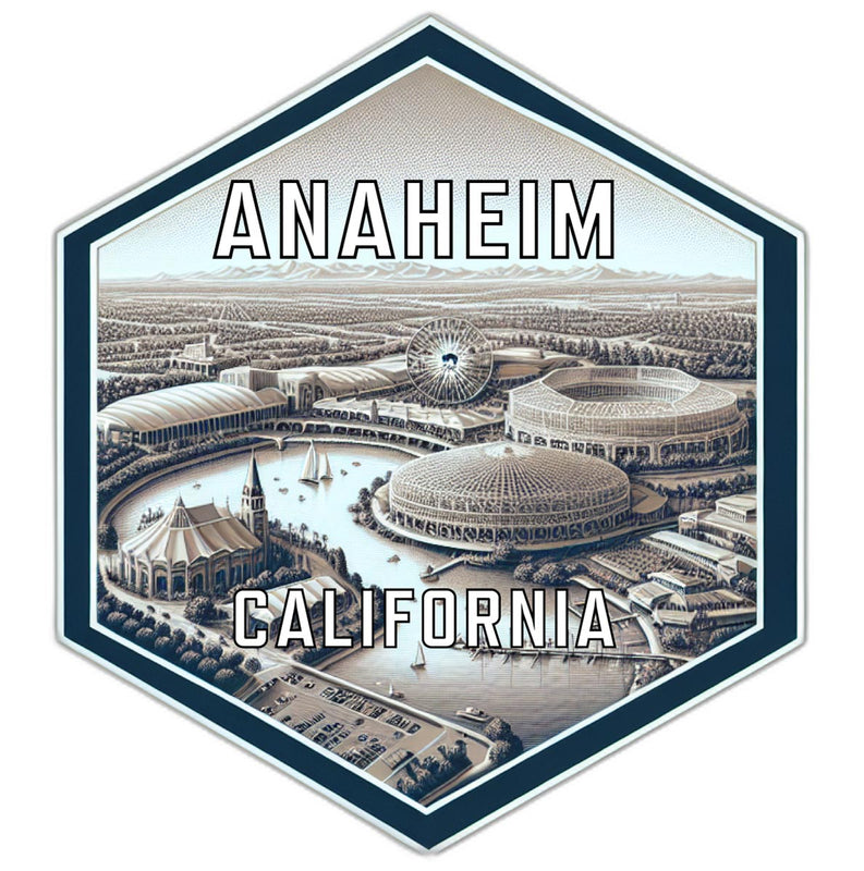 Anaheim California Travel Destination Souvenir Vinyl Decal Sticker 2-Inch