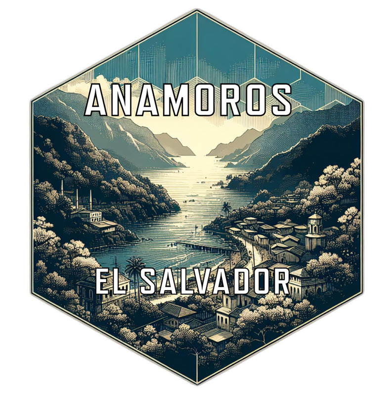 Anamoros El Salvador Travel Destination Souvenir Vinyl Decal Sticker 2-Inch