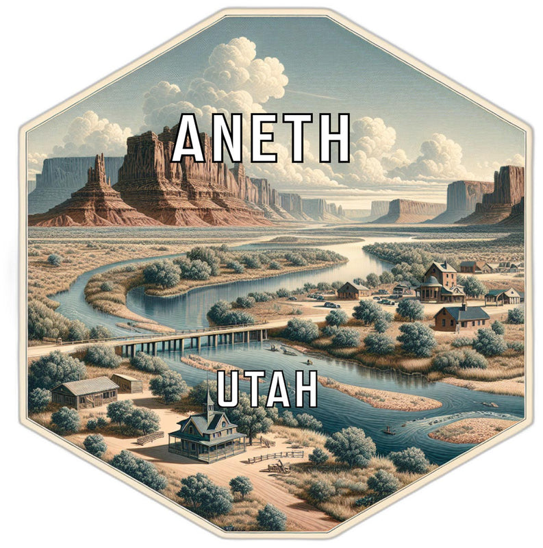 Aneth Utah Travel Destination Souvenir Vinyl Decal Sticker 2-Inch