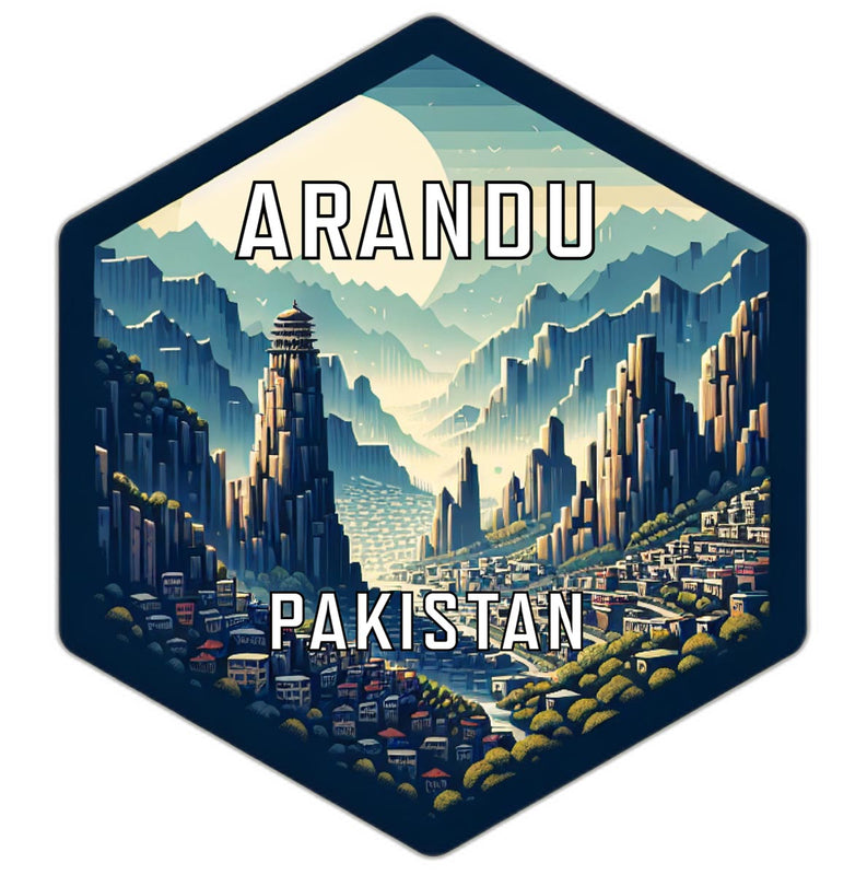 Arandu Pakistan Travel Destination Souvenir Vinyl Decal Sticker 2-Inch