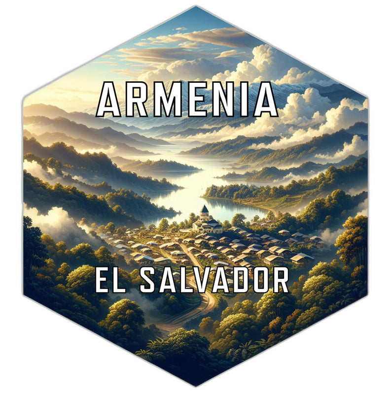 Armenia El Salvador Travel Destination Souvenir Vinyl Decal Sticker 2-Inch