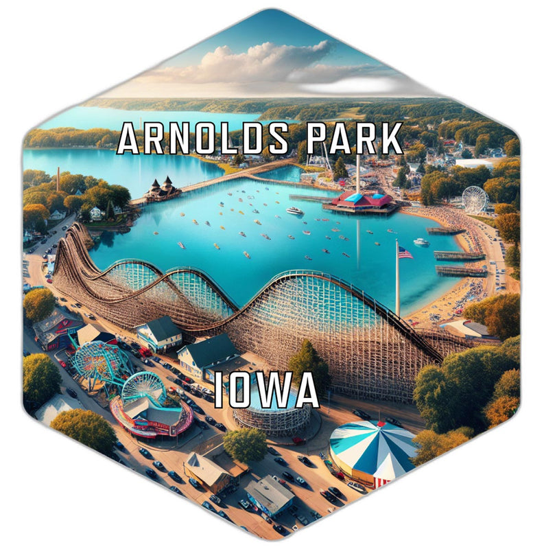 Arnolds Park Iowa Travel Destination Souvenir Vinyl Decal Sticker 6-Inch