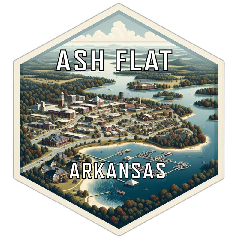 Ash Flat Arkansas Travel Destination Souvenir Vinyl Decal Sticker 6-Inch