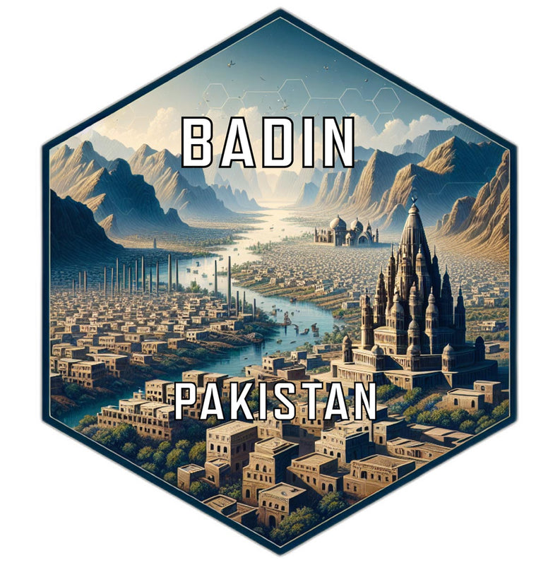 Badin Pakistan Travel Destination Souvenir Vinyl Decal Sticker 2-Inch