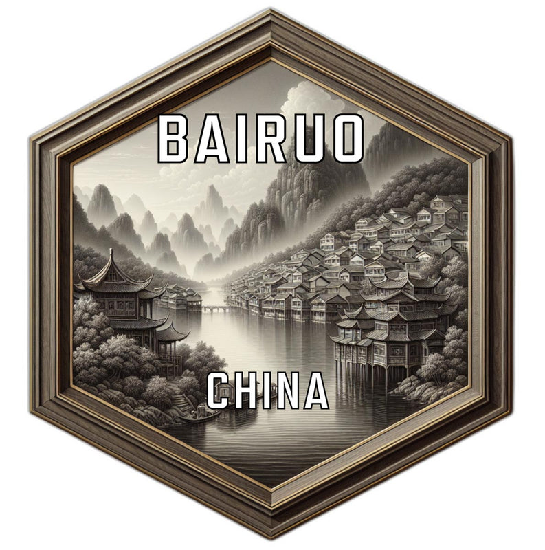 Bairuo China Travel Destination Souvenir Vinyl Decal Sticker 6-Inch