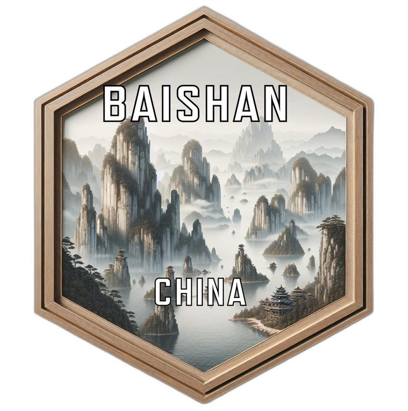Baishan China Travel Destination Souvenir Vinyl Decal Sticker 6-Inch