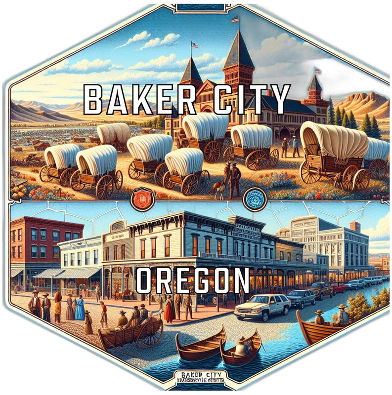 Baker City Oregon Travel Destination Souvenir Vinyl Decal Sticker 2-Inch