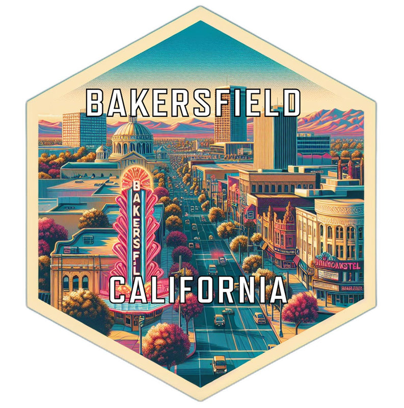 Bakersfield California Travel Destination Souvenir Vinyl Decal Sticker 4-Inch