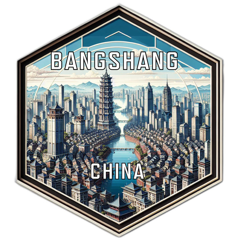 Bangshang China Travel Destination Souvenir Vinyl Decal Sticker 2-Inch